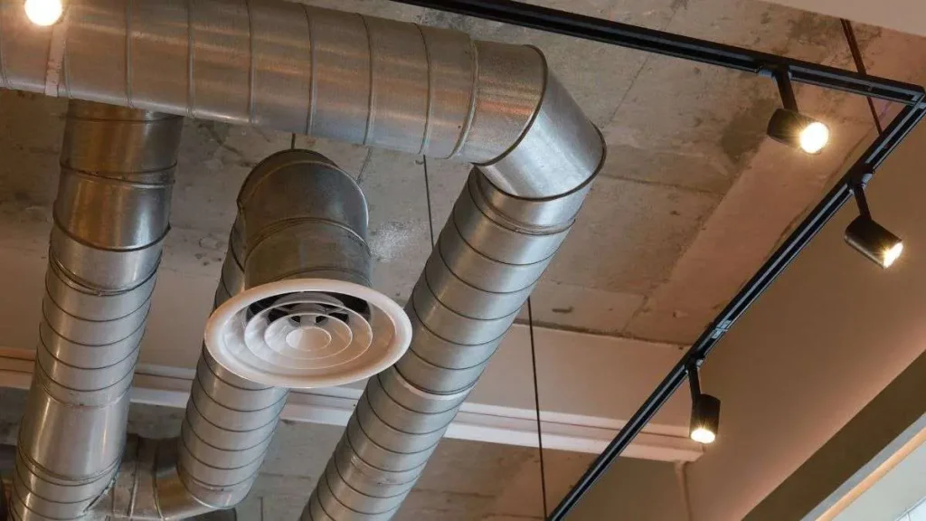 Ventilation ducts and lighting system as key elements when you set up a woodworking shop.