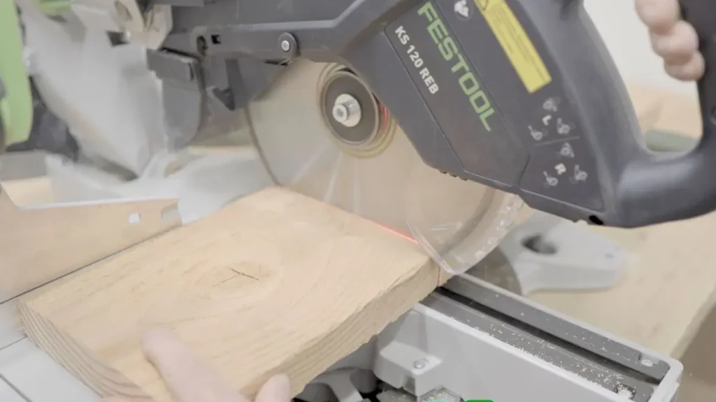 Precise cutting using woodworking techniques on a miter saw for clean and accurate results