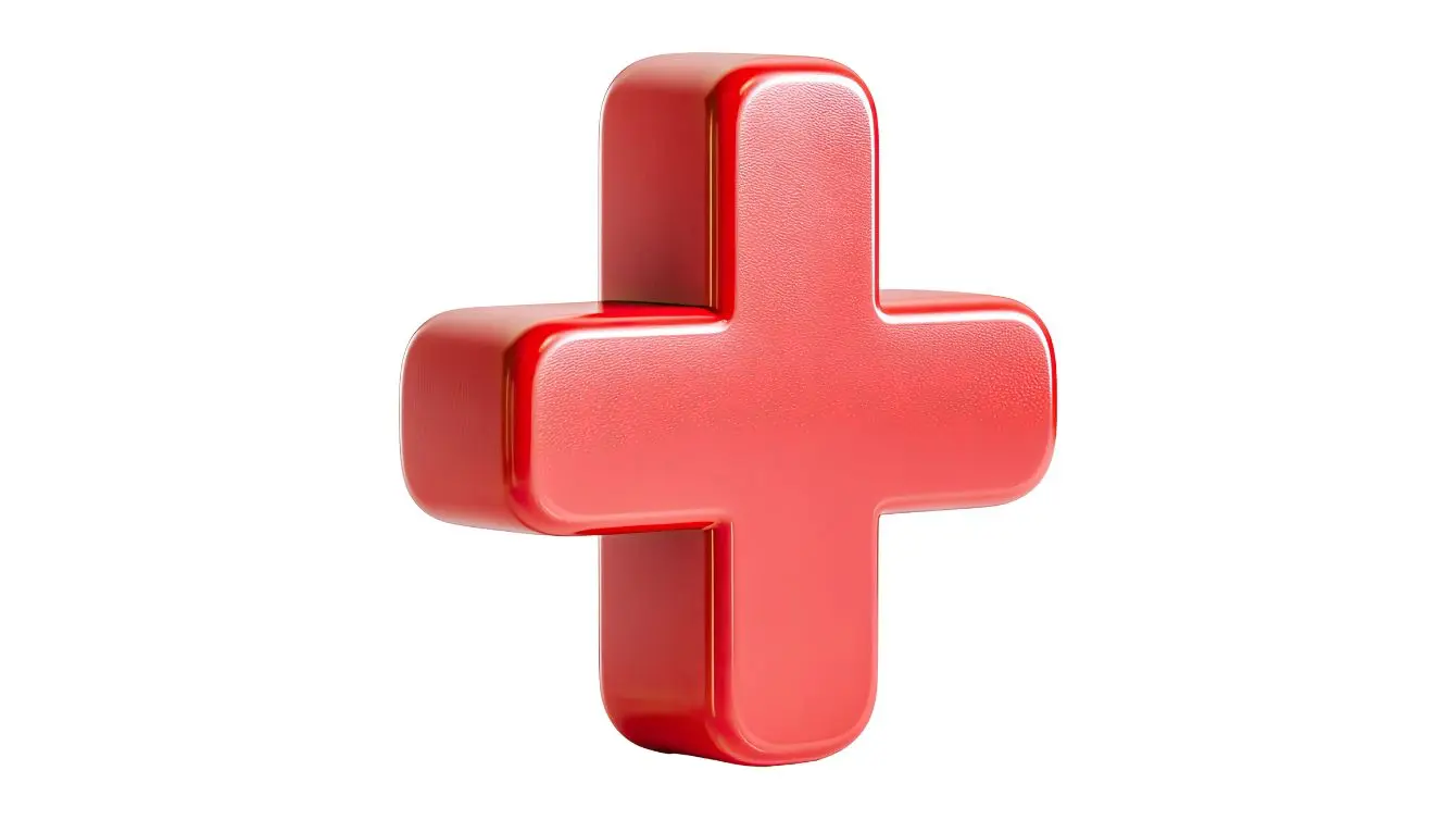 Red first aid cross symbol representing woodworking safety essentials.