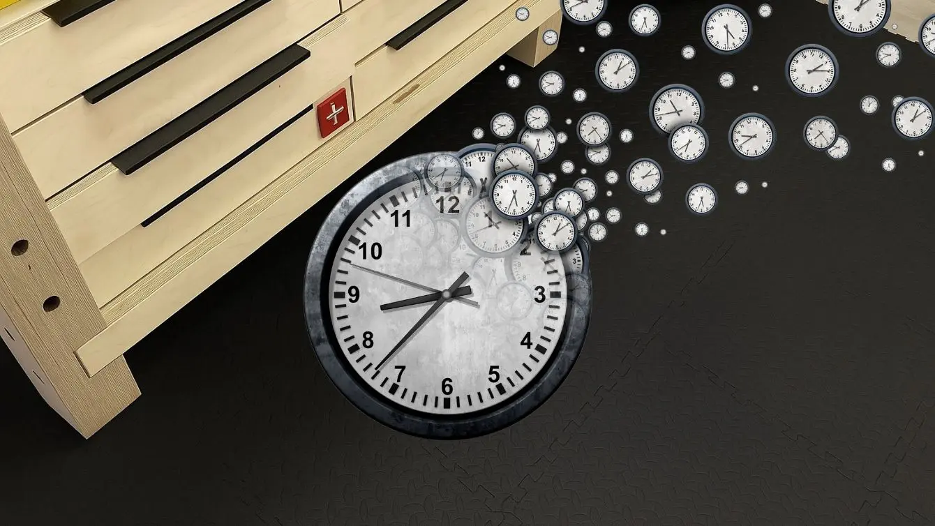 How long do interlocking floor tiles last under stationary tools and daily foot traffic
